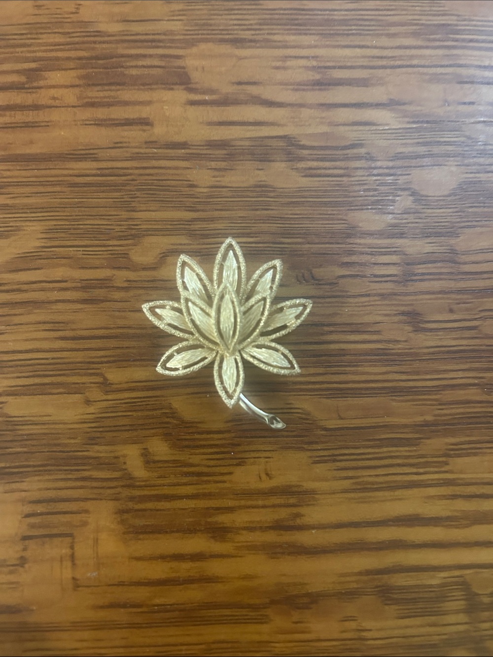 Gold Floral Brooch